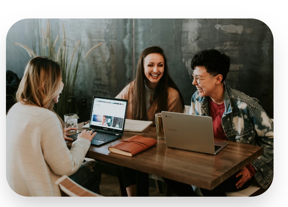 Students in a mentoring session